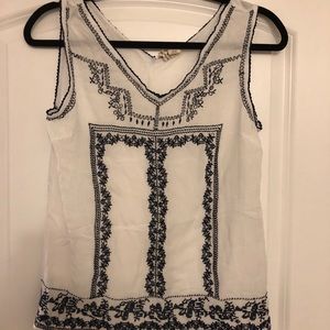 greek patterned top